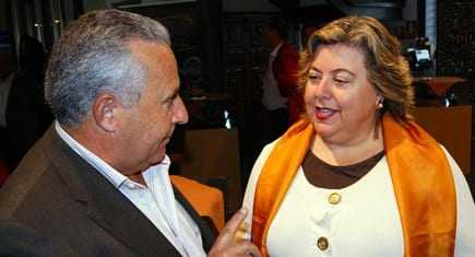 Clara Aguilera with Infaoliva's Enrique Delgado Photograph accompanying this article