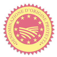 Logo featuring a red circular seal with stars and wavy lines, labeled 'Denominazione d'Origine Protetta'. - Olive Oil Times