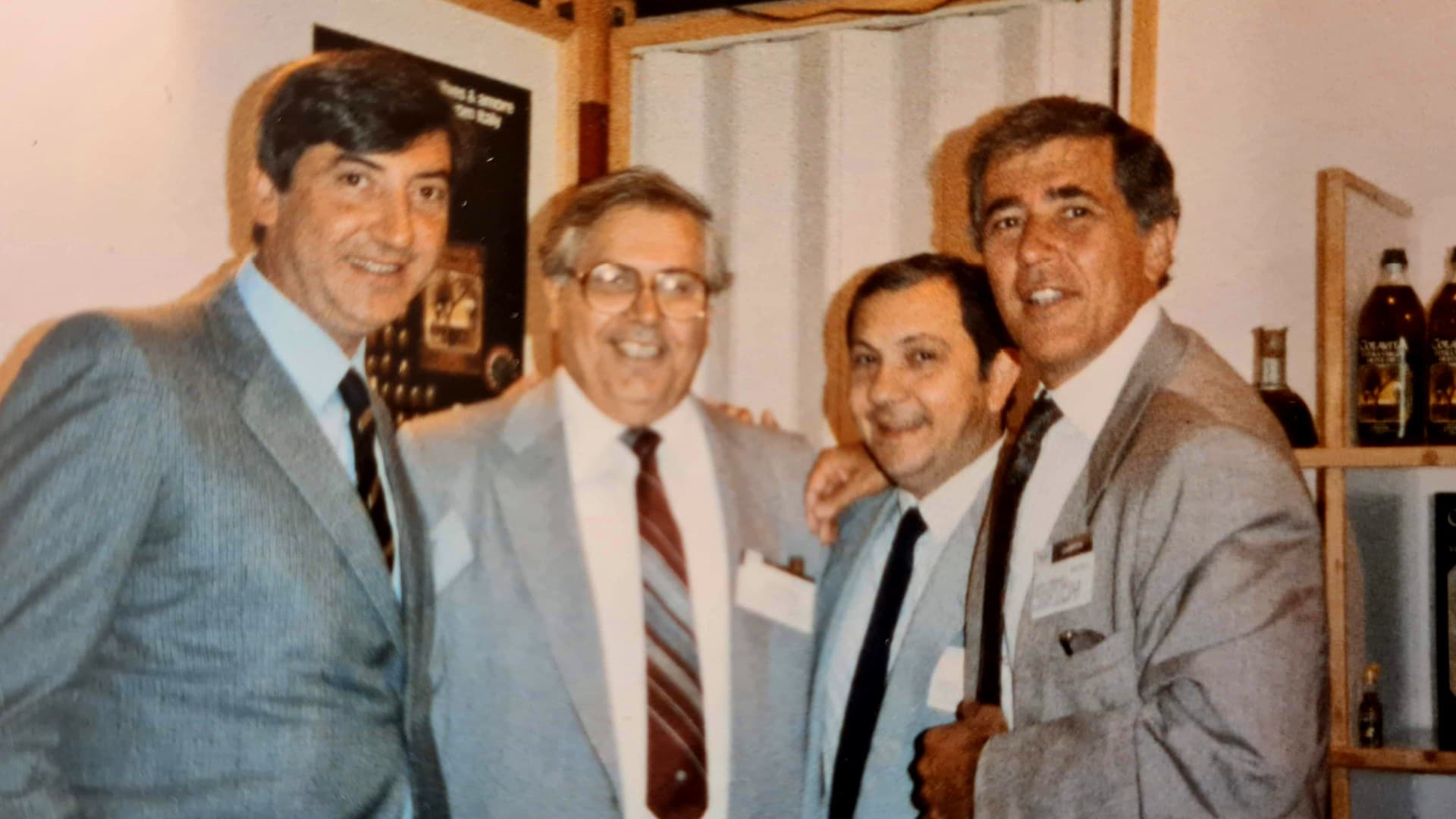 Enrico Colavita, Alfred Ciccotelli Sr., Mario Colavita and John J. Profaci circa 1984