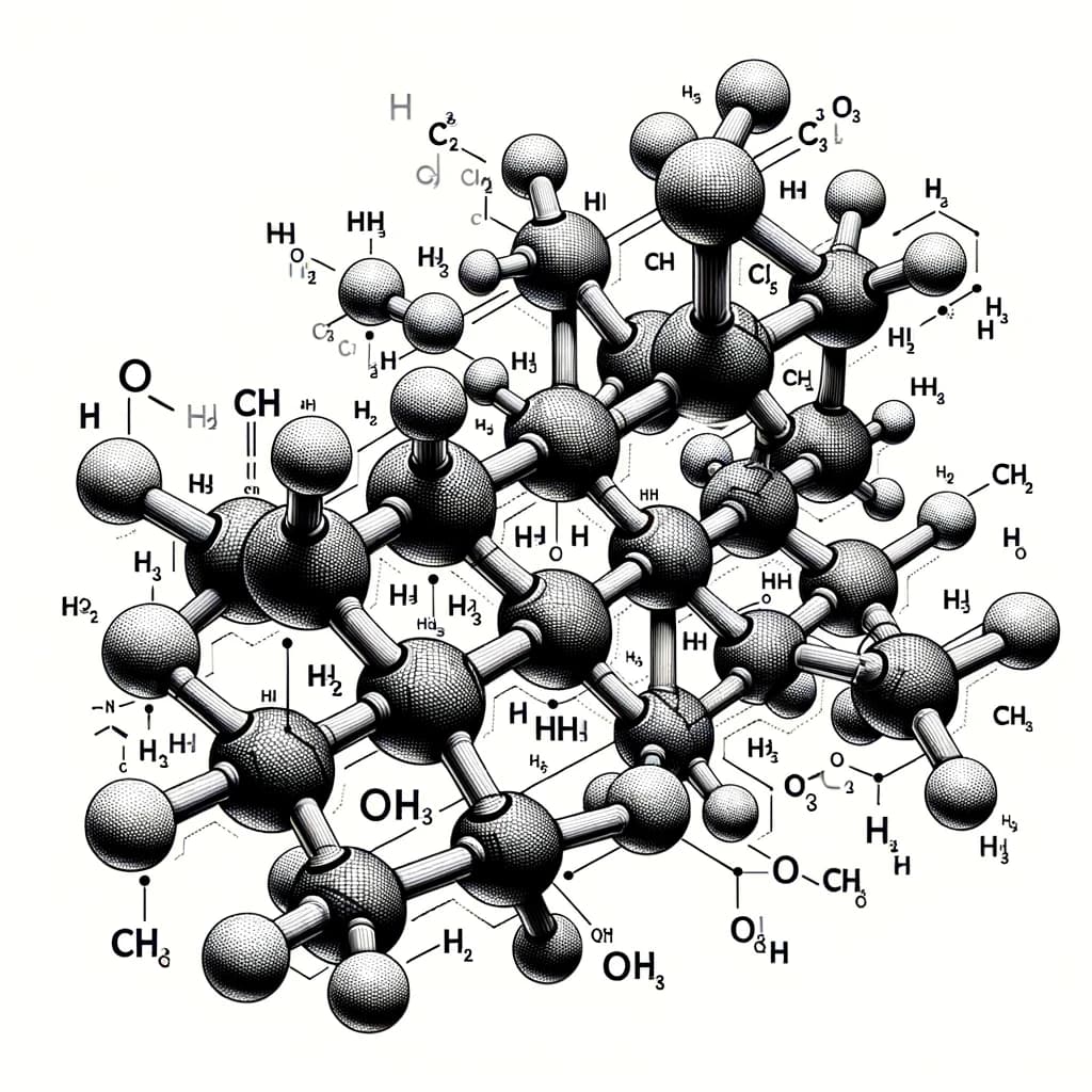 Two-dimensional chemical diagram of the oleocanthal molecule (OpenAI)