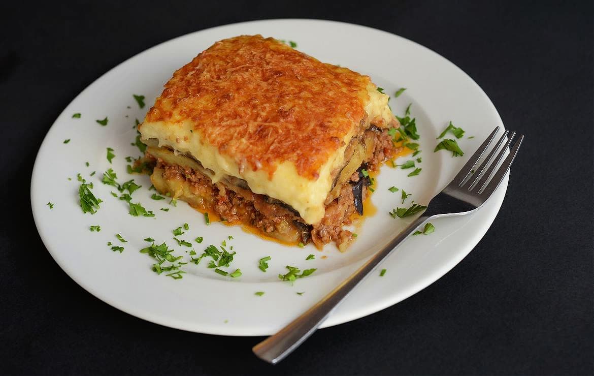 Extra virgin olive oil plays a central role in the king of traditional Greek cuisine, moussaka. (Photo: Spyros Papailias via Facebook)
