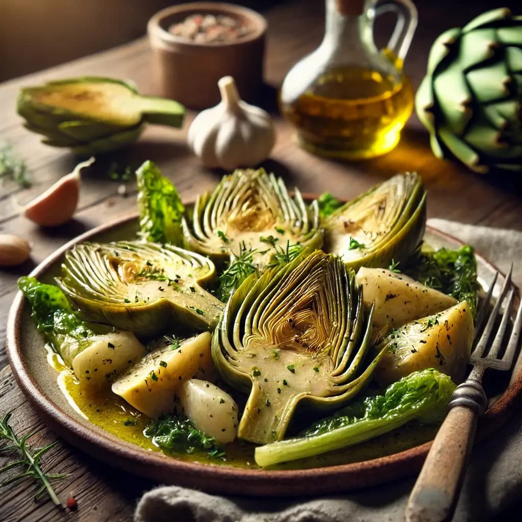 Artichoke and chicory dish (AI-generated image)