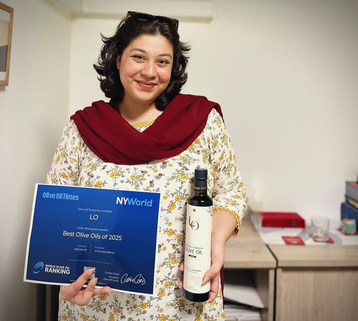 Aiza Imran, co-founder of Loralai Olives