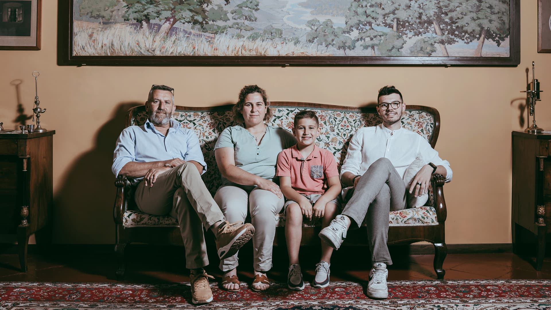 Misciattelli Bernardini, Gorelli, and their sons Vittorio and Gregorio (Photo: Misciattelli Bernardini)