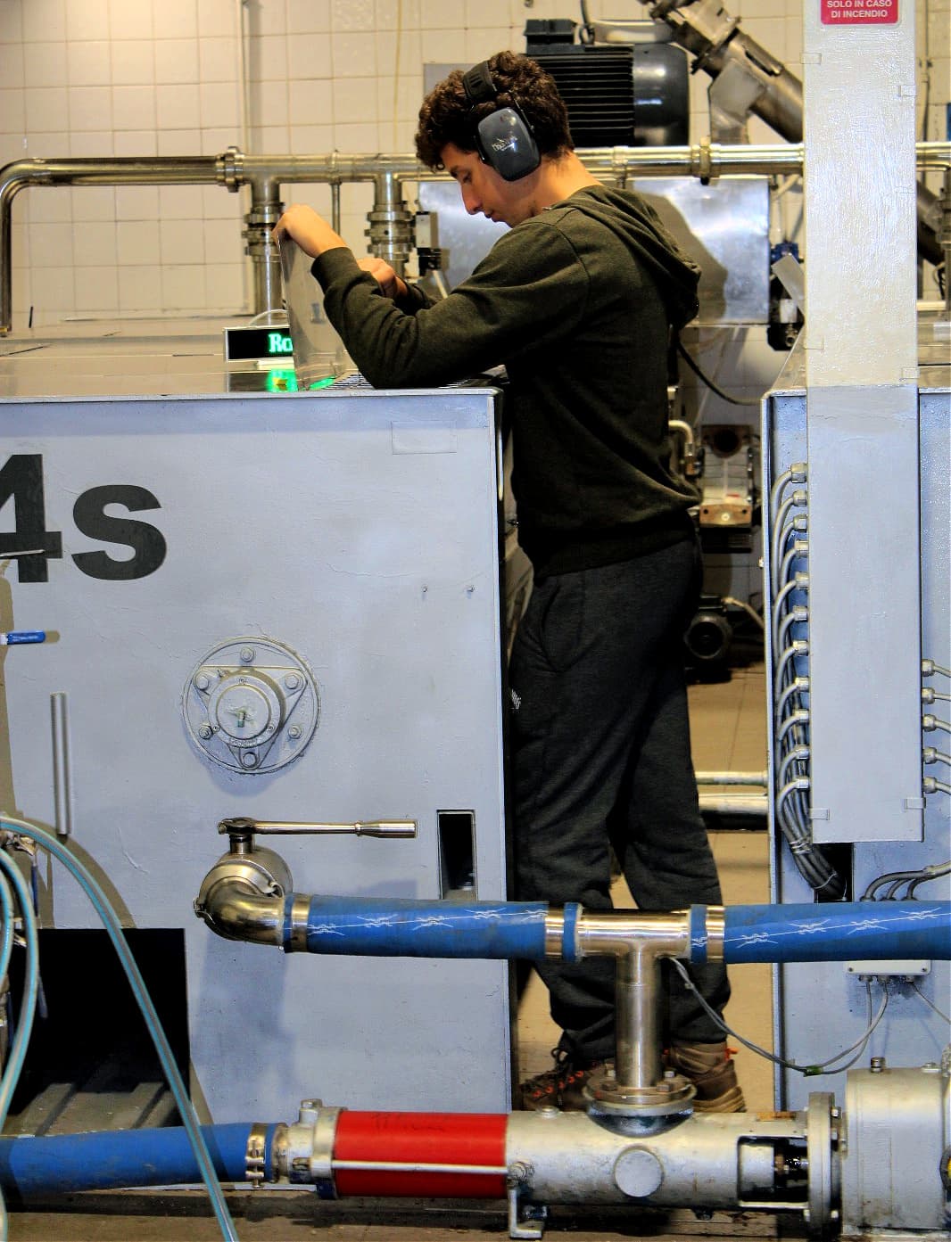 Daniel Ronca is in charge of the milling operations at Frantoio Il Mandorlo