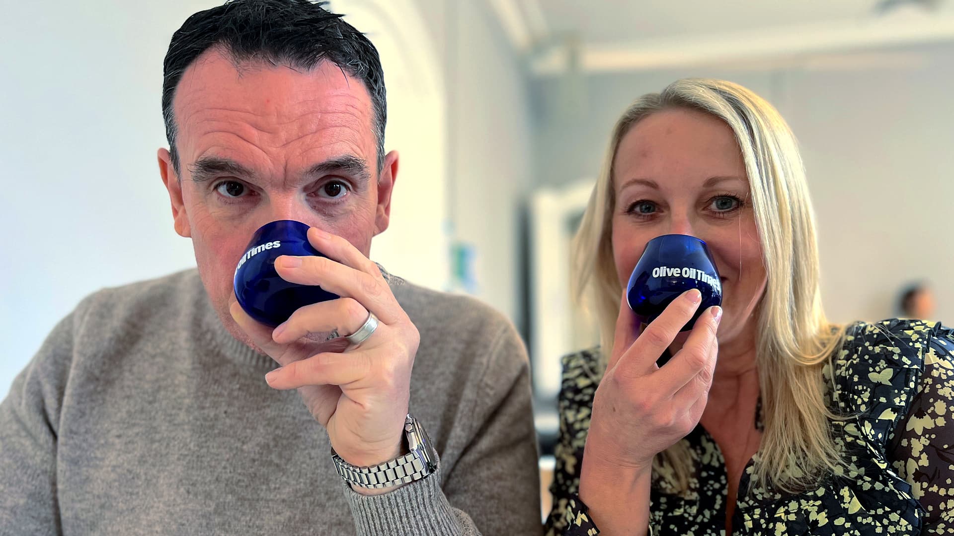 Mark and Maria Blackburn distribute a Greek olive oil brand in the U.K.