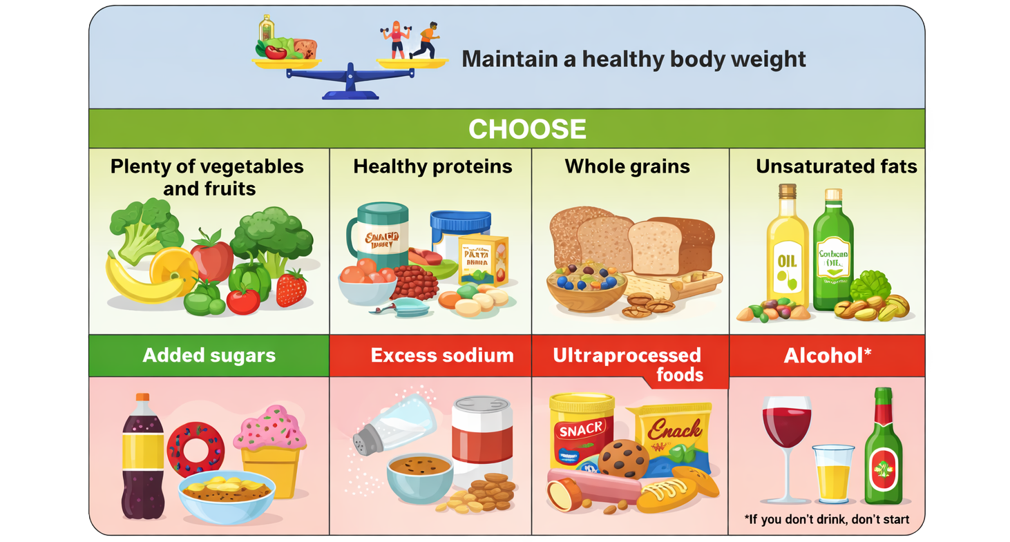 Healthy vs. Unhealthy dietary patterns