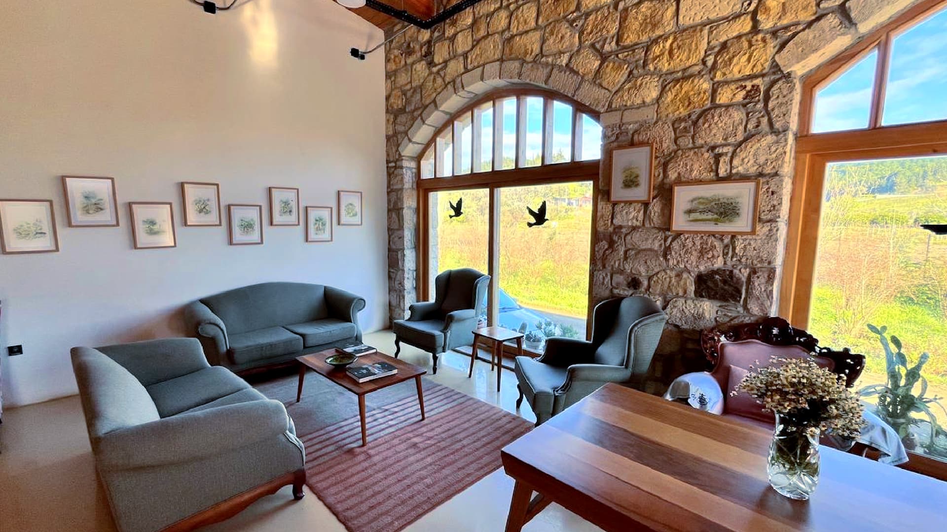 Another interior view of the Yücel Sönmez Olive Oil Library, where a quiet seating area reflects the project’s emphasis on tasting, learning and contemplation.