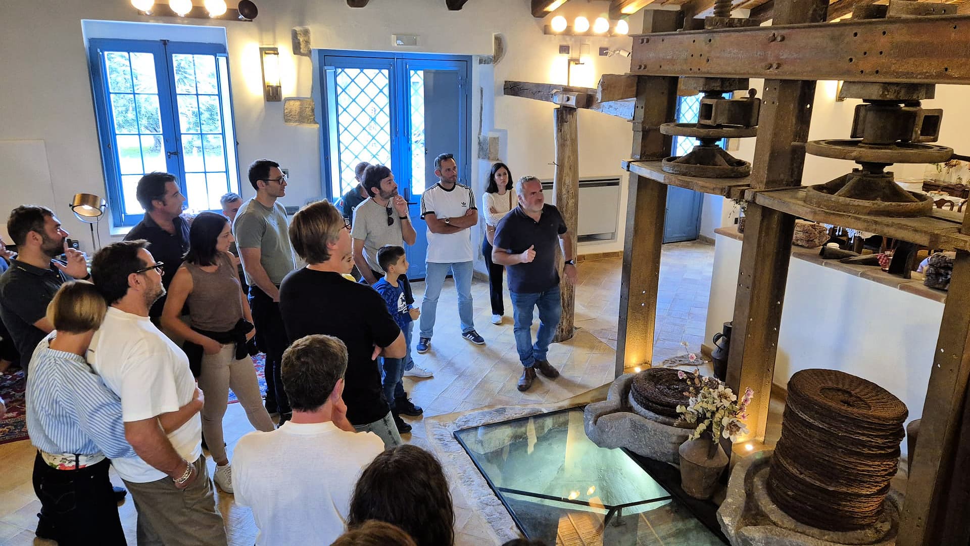 An ancient mill dating to the 1880s -1890s is the centerpiece of the tours offered through the Santacatrini estate’s oleotourism program.
